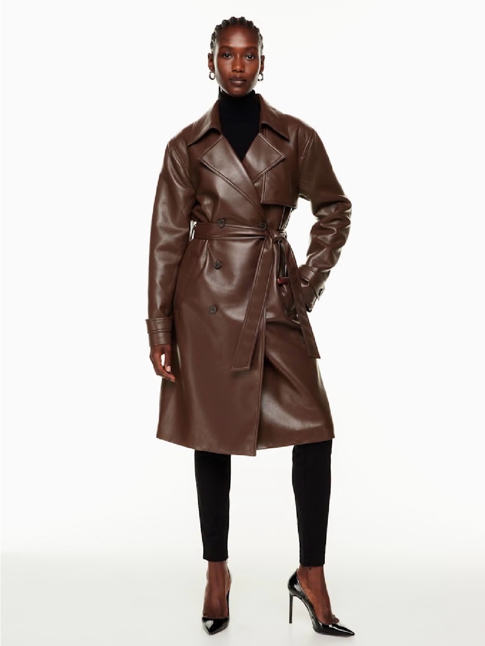 Babaton - Tabloid Trench Coat - Coffee Bean - Size S